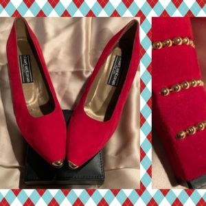 Stuart Weitzman Red Suede Pumps